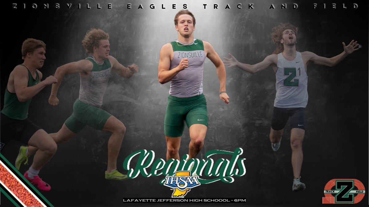 🏃‍♂️ BOYS TRACK AND FIELD 🏃‍♂️ Good luck to the BOYS @zchstf team as they compete in the @IHSAA1 REGIONAL at Lafayette Jeff High School today! All of the action begins 6PM. GO EAGLES!!! 🎟️ public.eventlink.com/tickets?t=81486