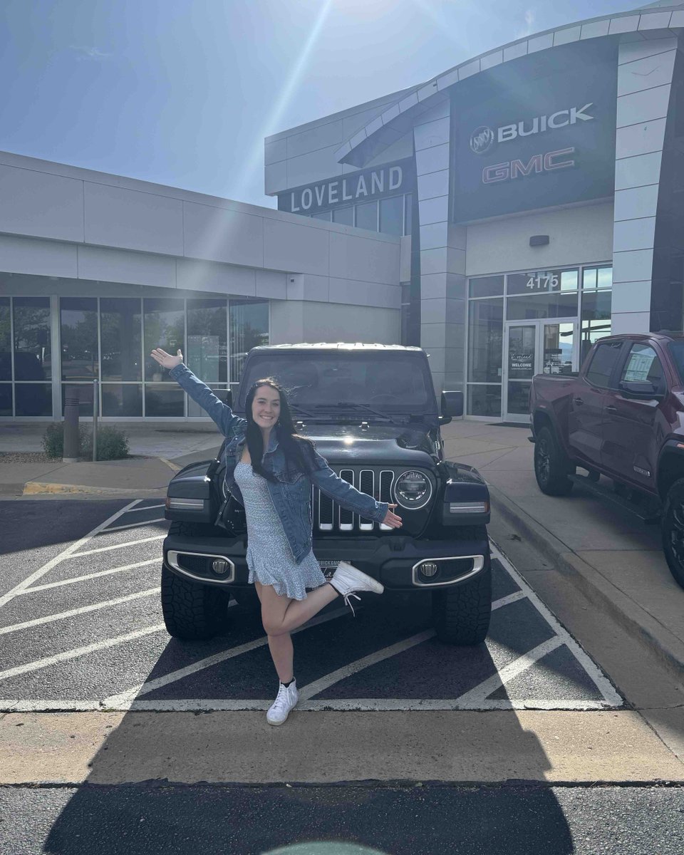 We love to see this kind of excitement over a new ride! 🎉 Congrats on your Jeep, Lucille, and thank you for your business from Robin and the rest of the Loveland Buick GMC team! 

#loveland #buick #gmc #jeep #jeepwrangler #newcar #happycustomers #lovelandcolorado