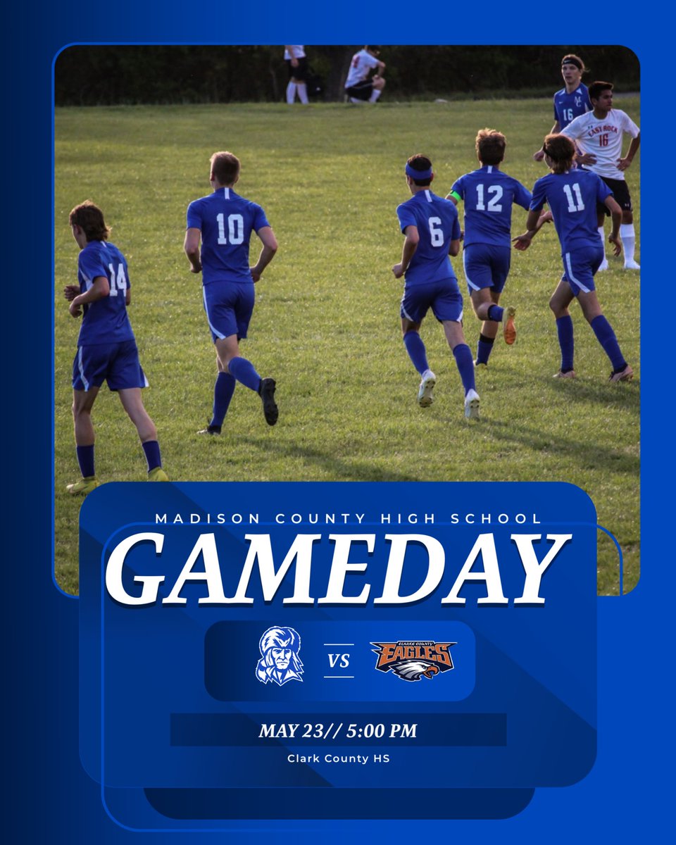 Good luck to our Boys Soccer team as they take on Clarke County in the Bull Run District Championship game this evening! 
⏰5:00
📍Clarke County HS
🎟️$6