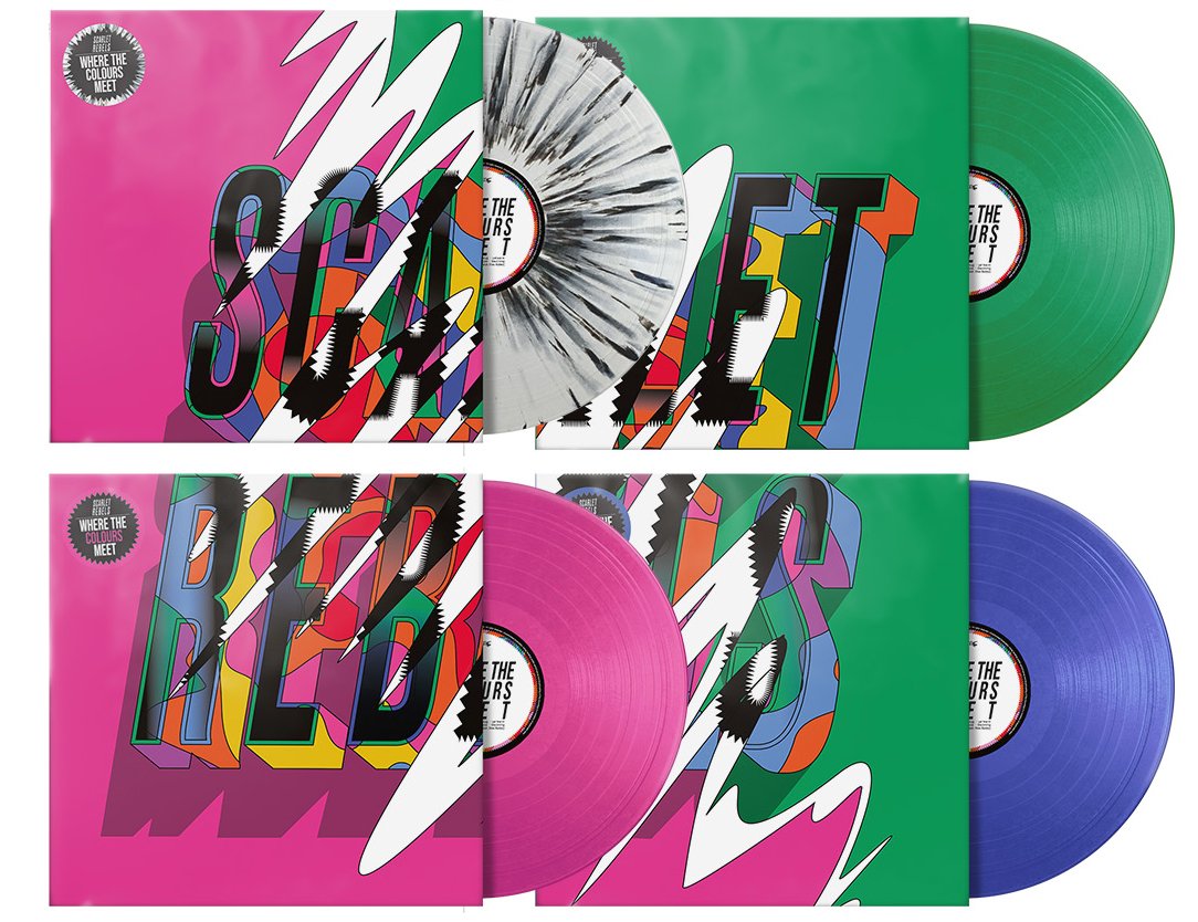 Make the colours meet whilst you still can!🧩 @ScarletRebels' 'Where The Colours Meet' splatter vinyl will soon be sold out - with under 100 copies left, run to earache.com/scarletrebels now to collect the full 'Where The Colours Meet' set and grab the rarest edition to boot.🏃