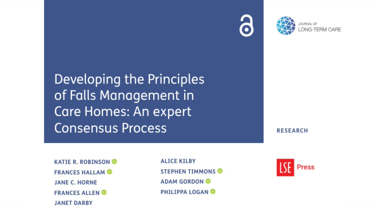NEW ARTICLE: Developing the Principles of Falls Management in #CareHomes 🏡 In this article, authors from Nottingham seek to establish expert consensus on the core components of falls management for older care home residents. Read now:👉journal.ilpnetwork.org/articles/10.31… @MedicineUoN