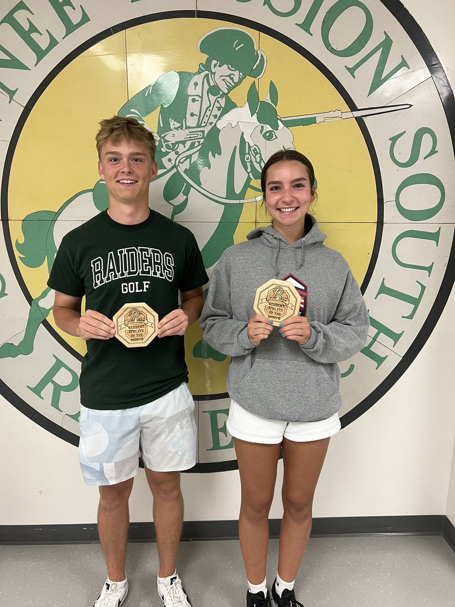 Congratulations to Carter and Caitlin for being named as our Student Athletes of the Month. <a href="/soccer_sms/">SMS Boys & Girls Soccer</a> <a href="/SMSraidergolf/">Shawnee Mission South Golf</a> <a href="/SMSouthTDain/">Dr. Todd Dain</a>