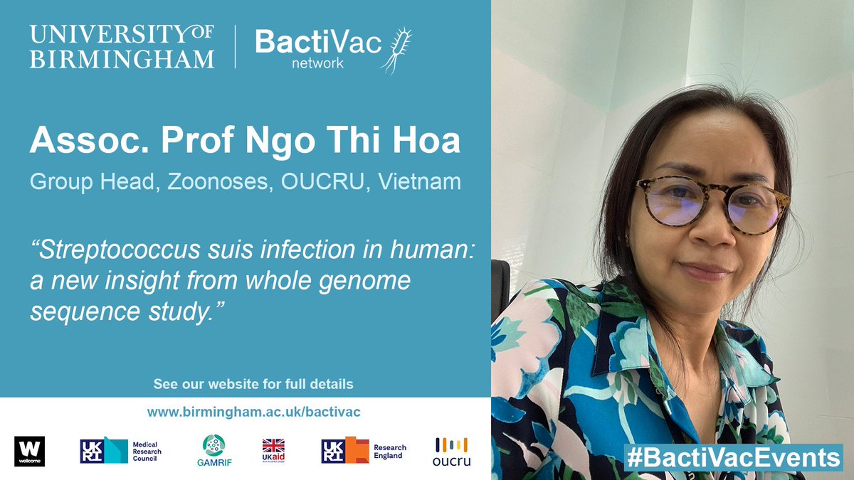 Delighted that Assoc. Professor @NgoHoa_OUCRU, @OUCRU_Programme, will be speaking at @BactiVac 5th Annual Network Meeting, Ho Chi Minh City, #Vietnam. 
04 - 07 November 2024.

See programme here:  bit.ly/ProgANM5

Places are limited so register today to avoid