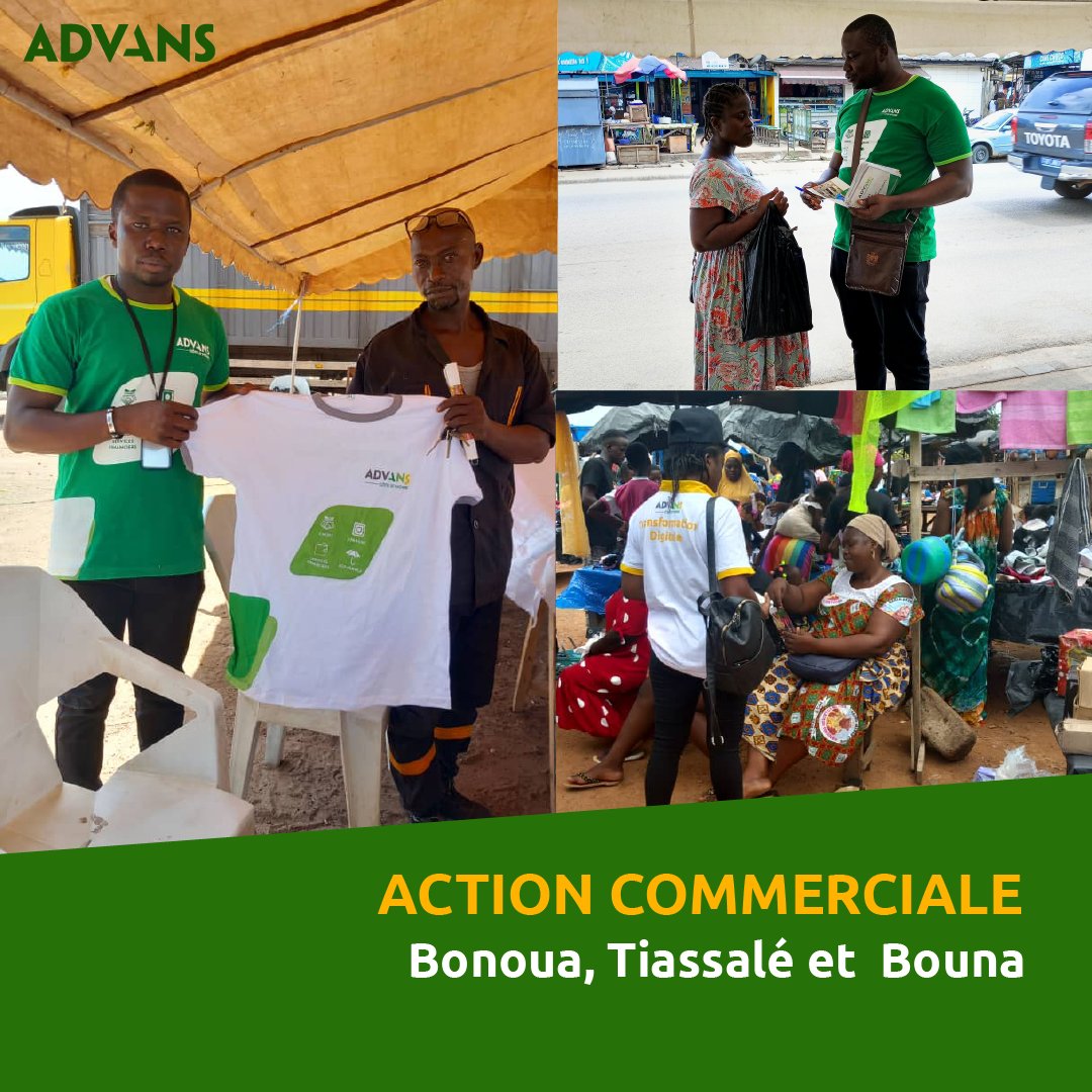 AdvansRCI's tweet image. C&apos;est le moment de réaliser vos rêves en bénéficiant d&apos;un financement chez Advans. Nous vous attendons nombreux à nos stands aujourd&apos;hui 23 mai et demain 24 mai 2024 à :
- Bonoua
- Tiassalé
- Bouna
Passez nous voir !
#AnimationCommerciale #Proximite #RelationClients