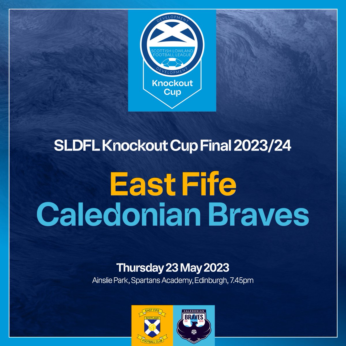 🏆TONIGHT: SLDFL Knockout Cup Final East Fife v Caledonian Braves Spartans Academy, Edinburgh, 7:45pm 🎟️£7 adults, £3 conc/U16s - Cash only gate