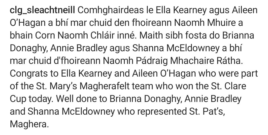GACSlaughtneil's tweet photo. Comhghairdeas - Congratulations https://t.co/hWE6sN0qrY