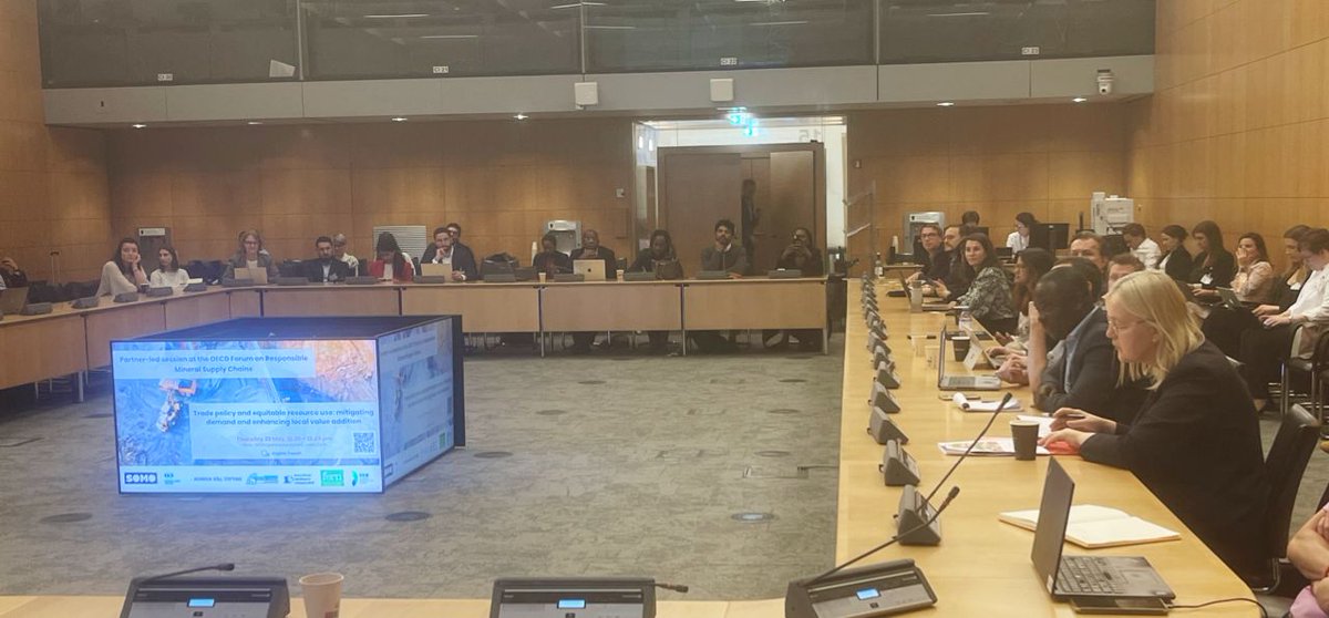 #OECD Forum: Afrewatch present at the @OECD, @OECD_fr forum in Paris on responsible mineral supply chains. @Afrewatch spoke at the session on Trade Policy and Equitable Resource Use: Mitigating Demand and Enhancing Local Value Additions.