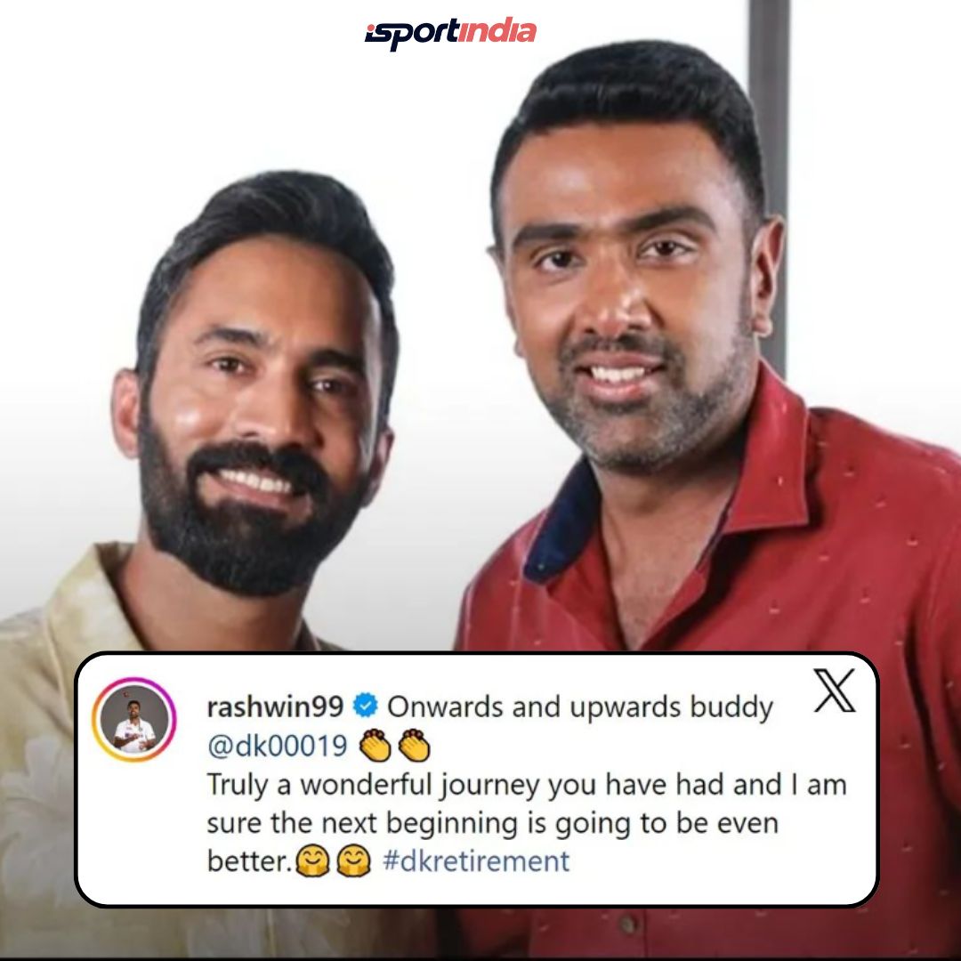 A farewell post for Dinesh Karthik by Ravichandran Ashwin ❤️
#DineshKarthik #RavichandranAshwin #Cricket #IPL2024 #isportindia