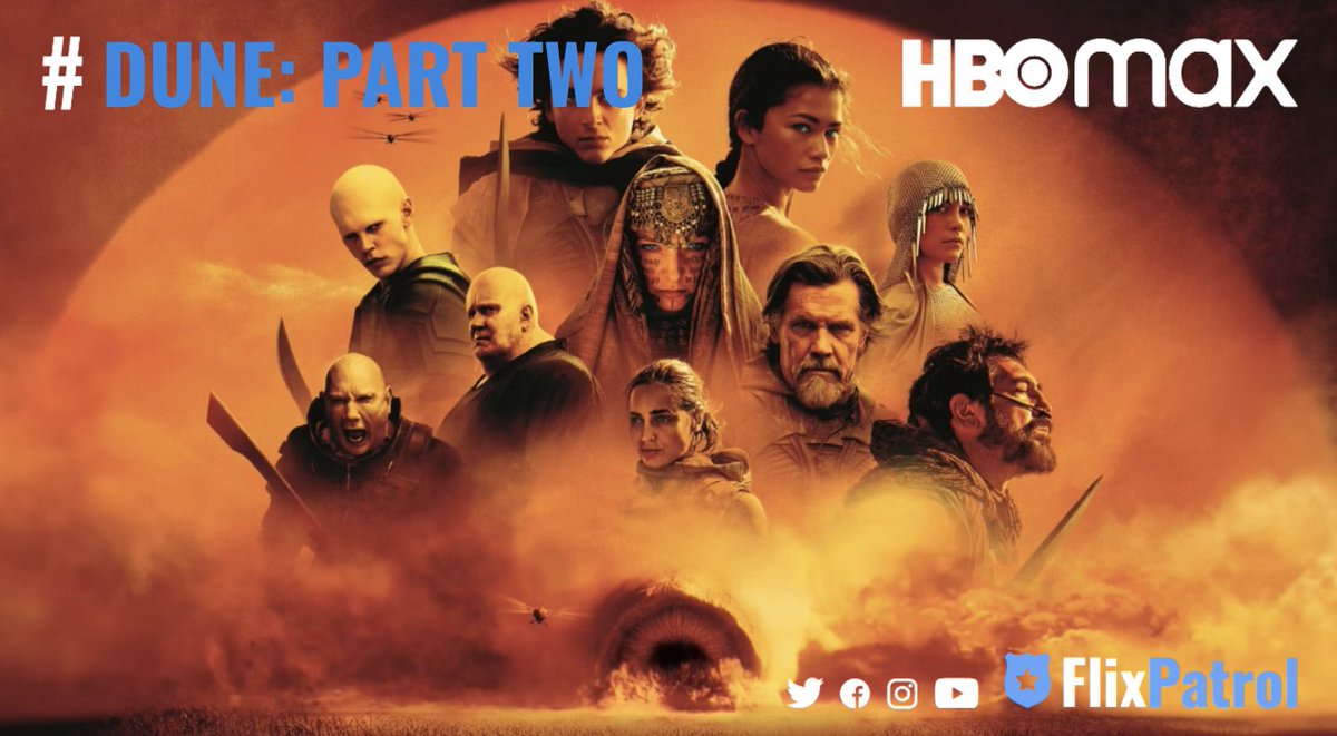 HBO HAILS THE KWISATZ HADERACH. ✨ The prophet and messiah of Arrakis arrives on HBO Max a confirms its royal status. @dunemovie w/ @RealChalamet and @Zendaya scores all around the world. 🥇 No. 1 Worldwide 🏆 Top position in 38 countries See more: flixpatrol.com/title/dune-par…