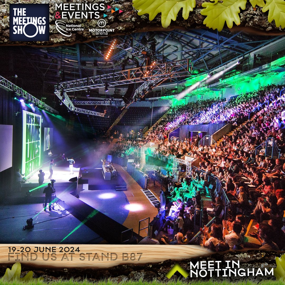 MeetInNotts's tweet photo. Partner Highlight💚
@nottinghamarena will be joining Team Nottingham at this year’s The Meetings Show!
✉ conferences@visit-nottinghamshire.co.uk
📞0115 962 8320
🌐https://t.co/7P49LRI2Gq
#TMS2024 #BeAPartOfIt #MotorpointArenaNottingham #TeamNottingham https://t.co/qSf8BTIbJn