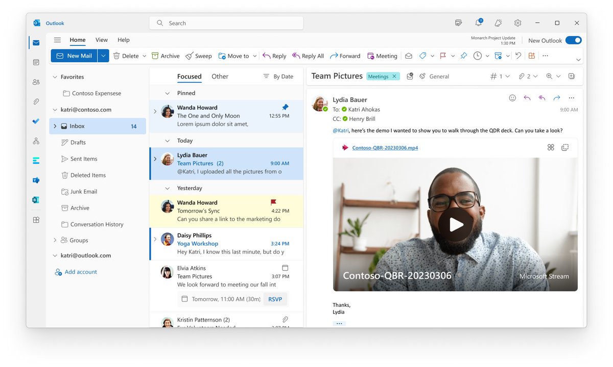 Msft365Insider's tweet image. 🚨 Just dropped: Outlook emails just got a glow-up with Stream video embeds! Discover how to raise your communications game. All the details in our fresh blog post: msft.it/6018YjVBi

#Msft365Insiders #MicrosoftOutlook @Outlook 🎥