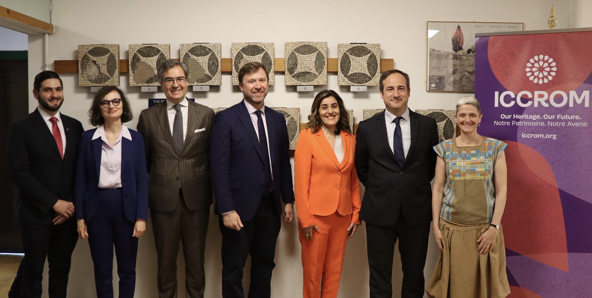ICCROM's tweet photo. La DG se reunió con representantes del Gobierno 🇪🇸. Discutieron el impacto de la contribución voluntaria otorgada en 2023 a ICCROM así como formas de apoyar a comunidades hispanohablantes vinculadas al patrimonio. Esperamos fortalecer nuestra colaboración. https://t.co/CtaDBtmZOn https://t.co/Dm7q3P1LHI