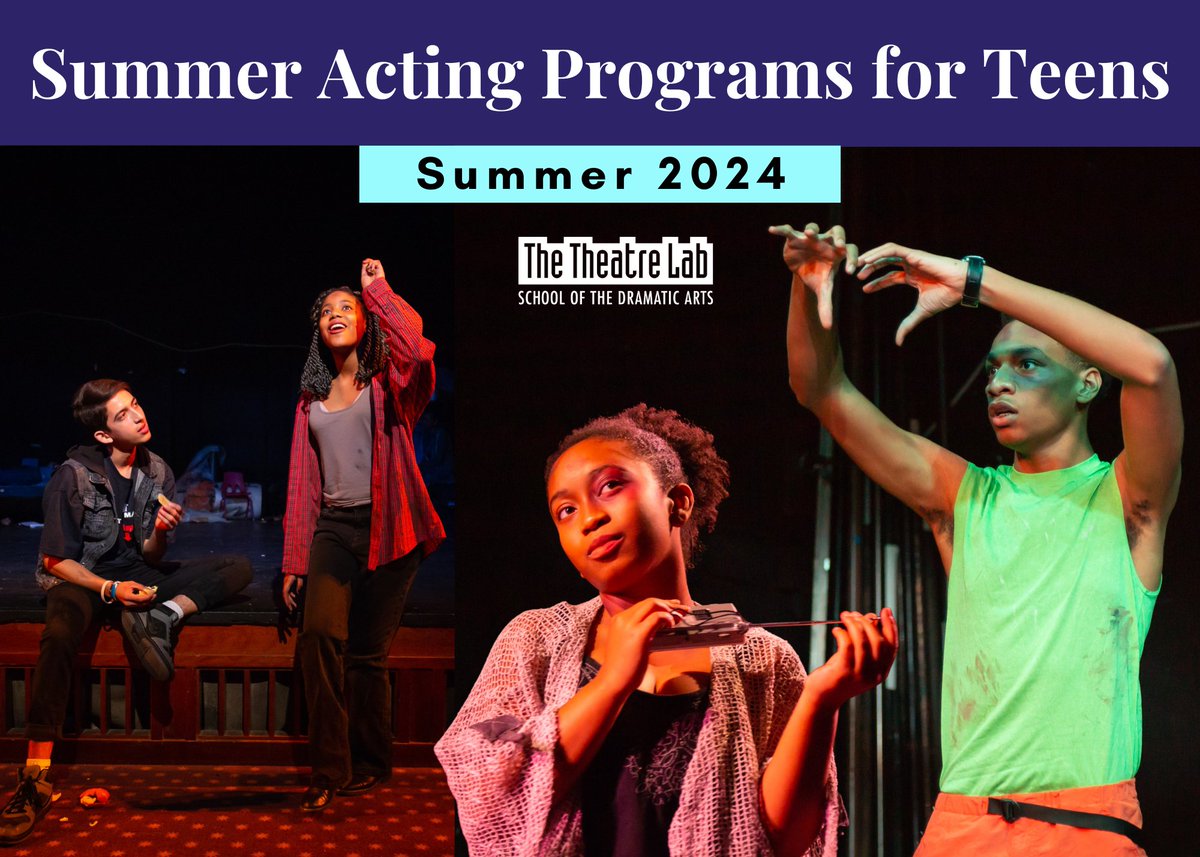 There's a few spots left in our award-winning Summer Teen Acting Programs! Take part in a two-week skill development program (July 1-12) or a four-week acting conservatory culminating in a full production (July 15-Aug 9). Don't wait - apply today: ow.ly/muE350RSIy0