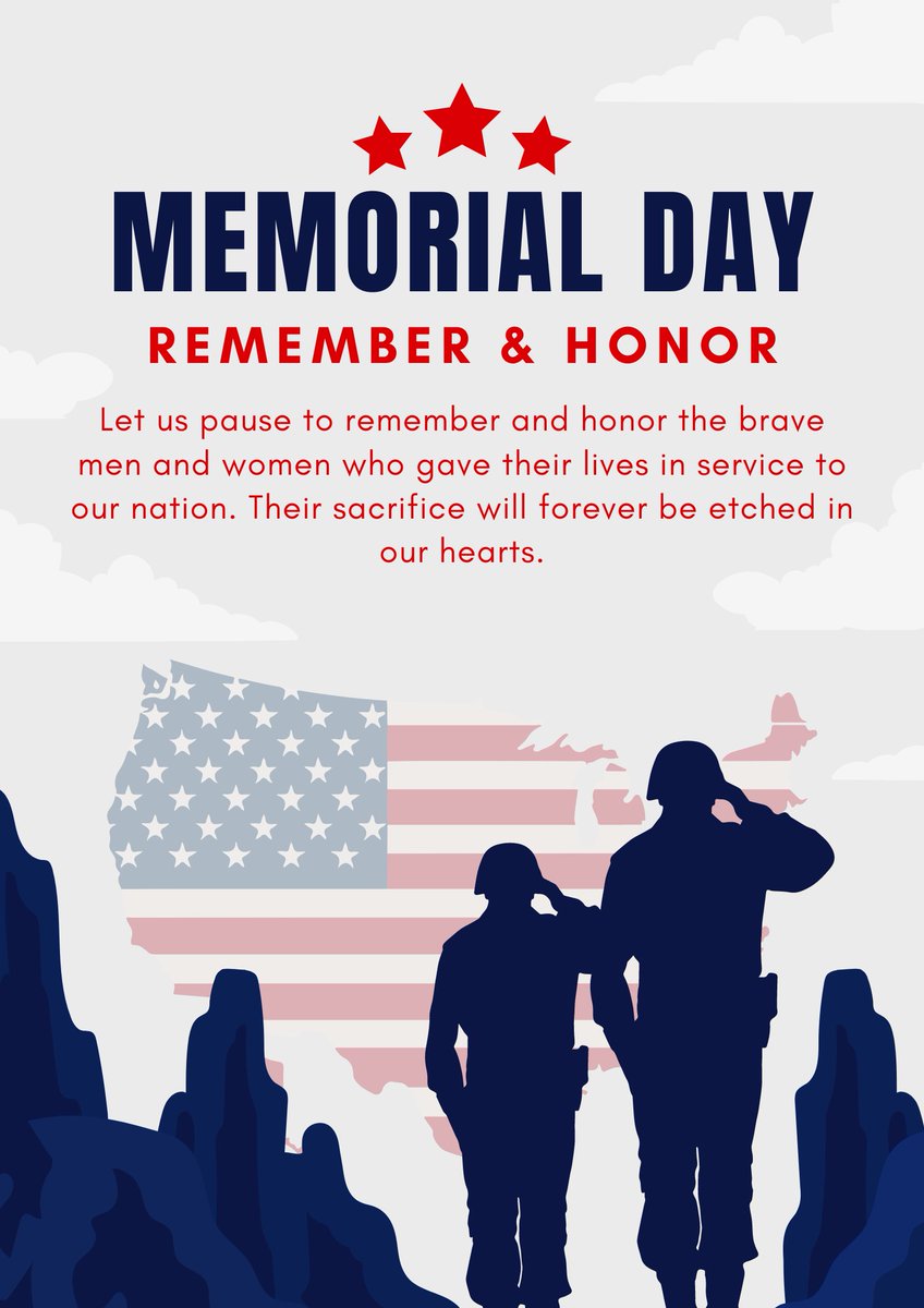 tatelawllc's tweet photo. Honoring the brave men and women who made the ultimate sacrifice for our freedom. This Memorial Day, we remember and thank you. 🇺🇸🕊️ #MemorialDay #TateLawGroup https://t.co/Iv2id2jNgn