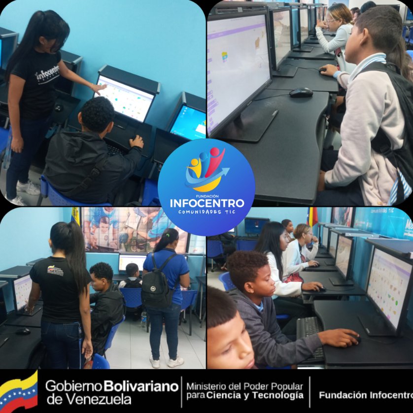 Infocentro45953's tweet photo. #23DeMayo aprendiendo a programar en scratch 
#CreoEnVenezuela
@ZuliaInfocentro https://t.co/WyzJekE69T