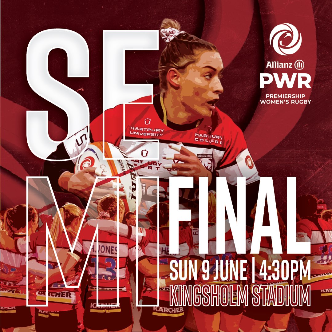 🎟️ 𝗢𝗡 𝗦𝗔𝗟𝗘 𝗡𝗢𝗪!

Tickets for our Allianz @ThePWR semi-final at Kingsholm are on sale now! 🎪

Who’s excited? 🙋‍♀️

🔗 Link in bio: bit.ly/GHSemiFinalTic…

#GlosHartpury #AllianzPWR @ThePWR