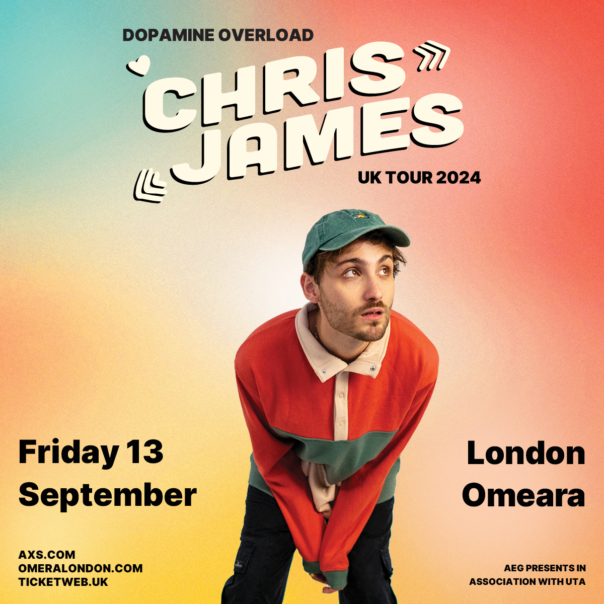 JUST ANNOUNCED! @ohhichrisjames | @OmearaLondon | 13 Sep 2024 Tickets on sale Tuesday at 10am: aegp.uk/ChrisJames24