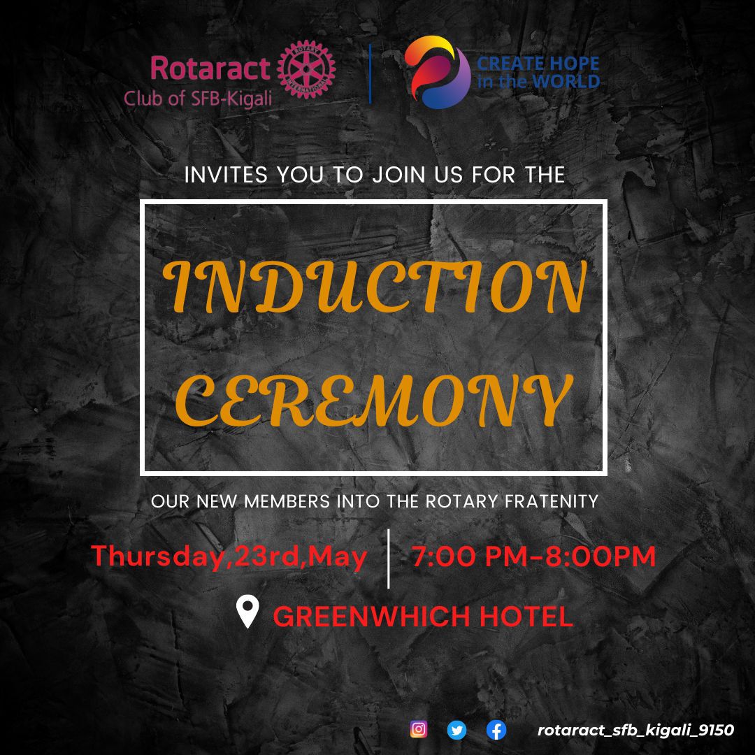Join us for a memorable evening as we welcome our new Rotaractors into the family! 🌟 Be part of the celebration and witness the induction ceremony. Let's come together to inspire, connect, and make a difference. See you there!