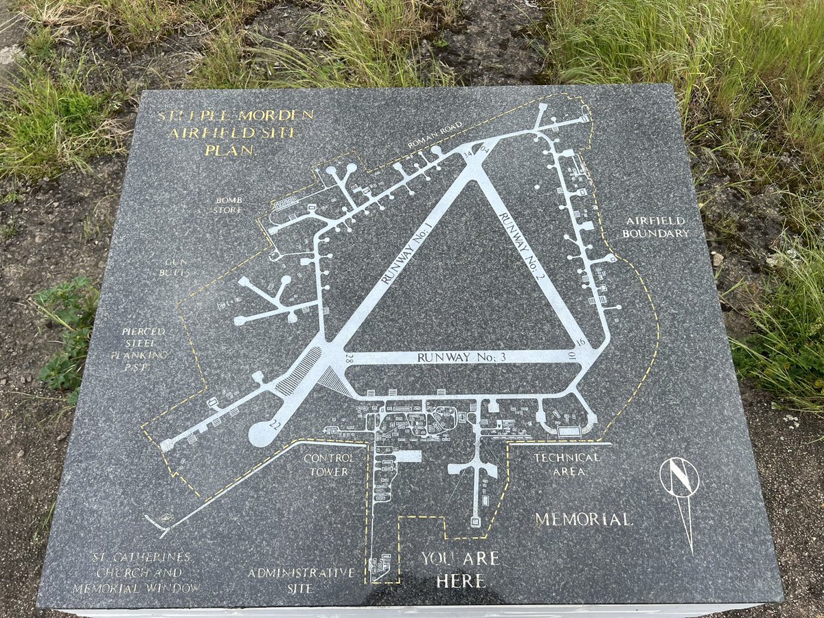 Beautiful memorial to the 355th Fighter Group and support units stationed at Steeple Morden Airfield in Hertfordshire from July 43 until April 45. @Britwarmemorial @militaryhistori @I_W_M