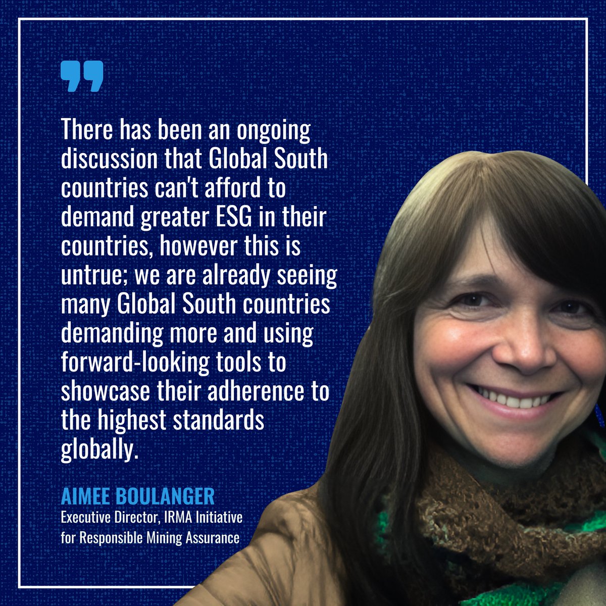 🔴LIVE from #CriticalMinerals webinar: 🗣️ Aimee Boulanger, Executive Director of Initiative for Responsible Mining Assurance <a href="/IRMA_mining/">Initiative for Responsible Mining Assurance</a> ⬇️