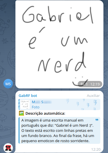 GabRF's tweet photo. Participo de um grupo em que um membro tem baixa visão. Fui brincar com o ChatGPT 4o e estou realmente impressionado.

Docs: https://t.co/oAg8bY1mEw https://t.co/awnkslxKzl