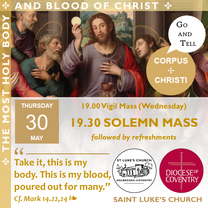 holbrookschurch's tweet photo. Sunday, 26th May and the week ahead @holbrookschurch. A booklet containing the Sunday Mass readings is available at https://t.co/LSuu1huH3f, and this week's newsletter can be downloaded at https://t.co/nWcsx17BDj. On Thursday we celebrate Corpus Christi with Solemn Mass at 19.30. https://t.co/c2MBbfhe8R