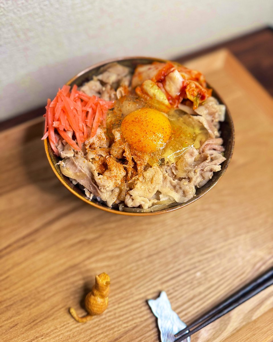 今日の晩ご飯🍚⸒⸒⸒⸒⸒🐈‍⬛.  ໋☪︎♪♪

📖豚丼🐷

#輪廻食堂