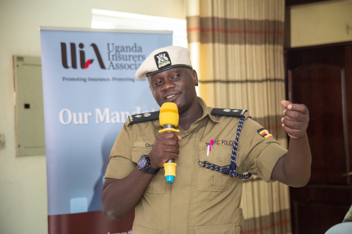 The_UIA's tweet photo. Regional Traffic Officer for West Nile - Superintendent Sam Chekwel delivered the closing remarks for the first day of the Northern Region Traffic Police Engagement on MTP.
#MTPWorkshop https://t.co/bL4fmmCJKI