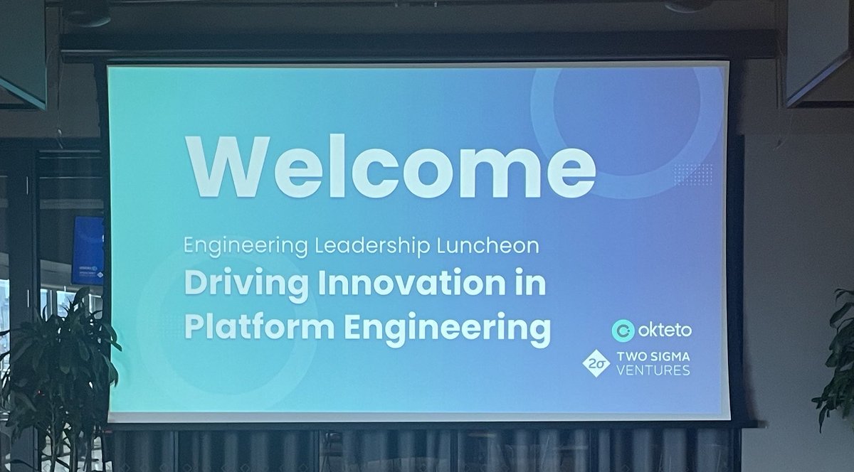 Today, together with <a href="/TwoSigmaVC/">Two Sigma Ventures</a> , we’re hosting a luncheon with some of the top engineering leaders in NY  who are actively shaping the future of development experience initiatives within their organizations.