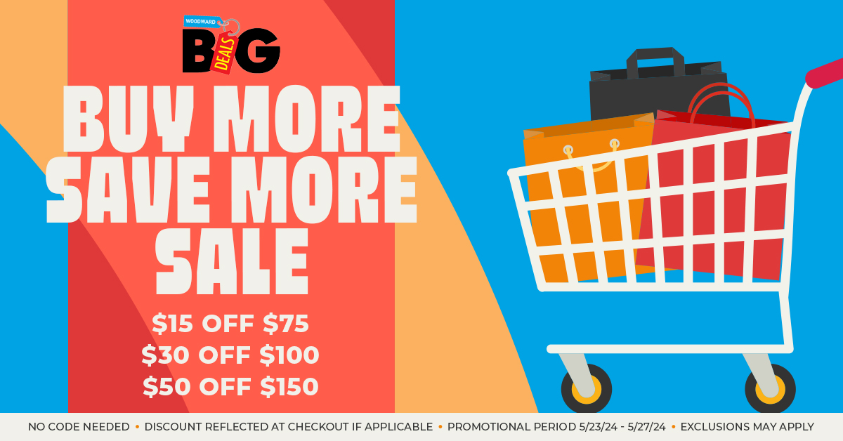 The holiday weekend is here but get started with our 'Buy More, Save More Sale' with Woodward's Big Deals! This deal runs from TODAY through Monday! No discount needed at checkout! MORE INFO: bit.ly/ScoreBigDeals #TheScoreWI