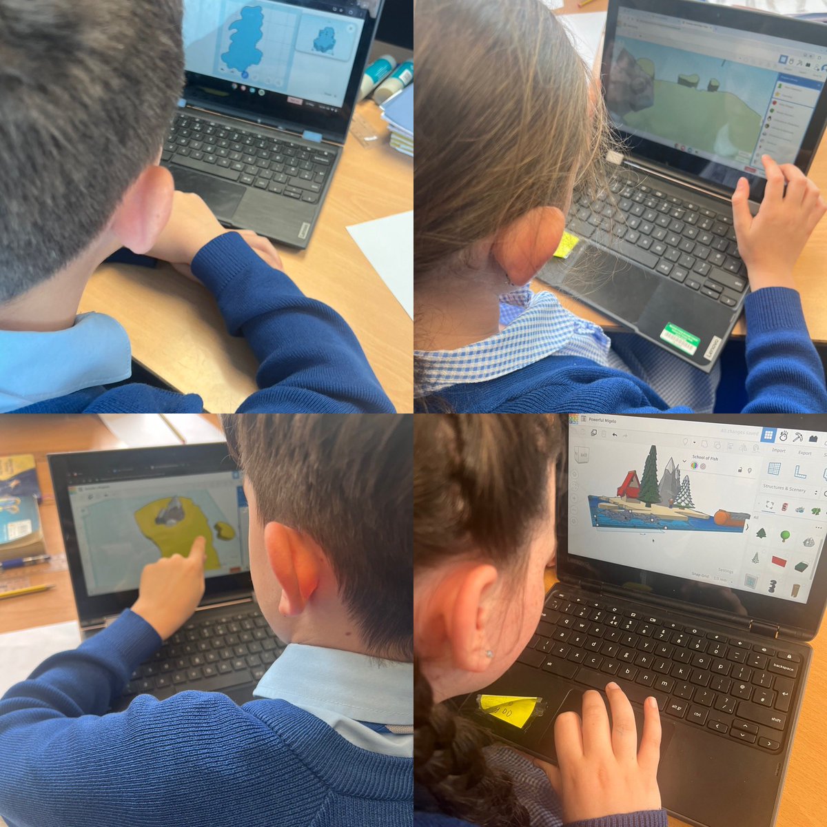 rofftschool's tweet photo. Years 4 and 5 were visited by Will from @Technocamps today where they learned how to code an Olympics sprinting game using @scratch and create 3D desert islands using @tinkercad - diolch yn fawr @WrexhamUni https://t.co/lpHCRFhsm6