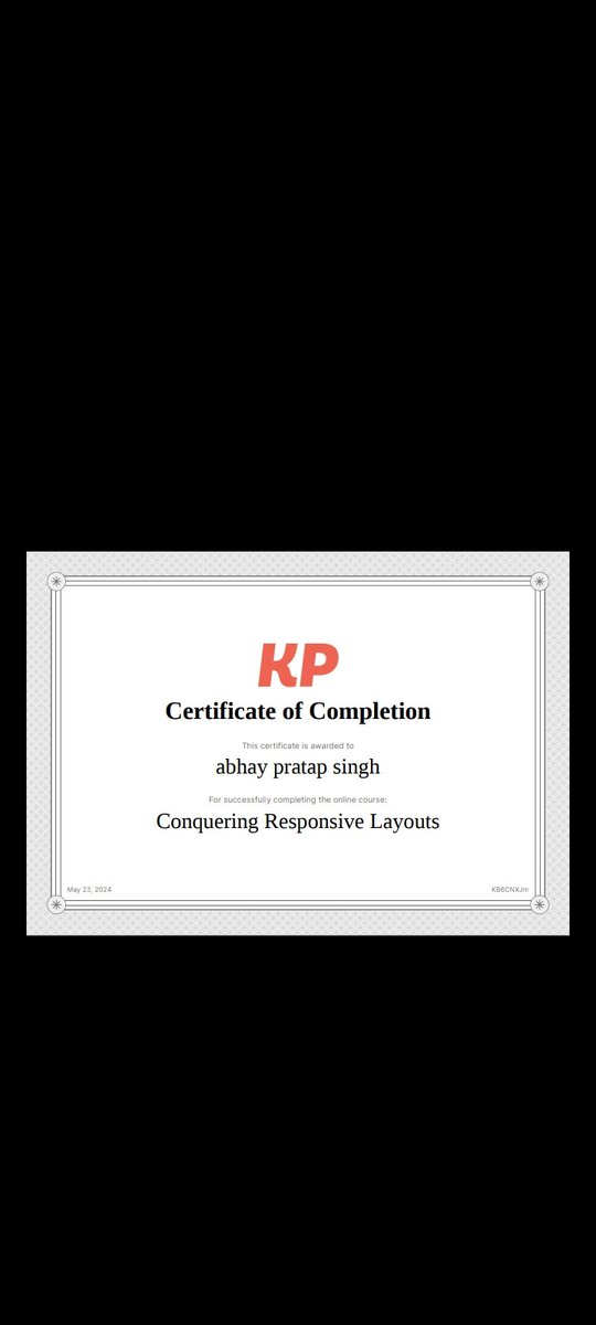 Abhay__62's tweet image. Completed the course (conquering responsive layouts) by @KevinJPowell  .
#responsivecss