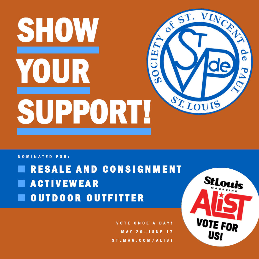 Have you voted yet today in the  A-List Readers Choice Poll? Consider this your reminder!

We're nominated in 3 categories this year! 
- Resale and Consignment Shop
- Activewear
- Outdoor Outfitter

We're counting on your support! Vote daily at: stlmag.com/alist