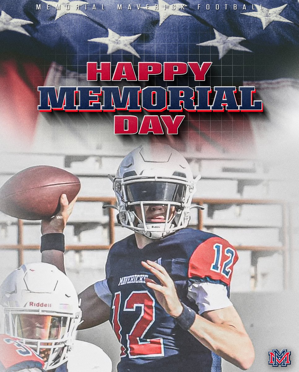 MaverickFBWF's tweet photo. 🔴⚪️🔵Memorial Day 🔵⚪️🔴

In honor of the students of WFISD who fell during conflicts for the freedom of our country, Memorial H.S. will stand as a testament to those young men and women. 

Thank you veterans from the Mavericks!

#MemorialStadium #MemorialHS https://t.co/jKoUYuyiz7