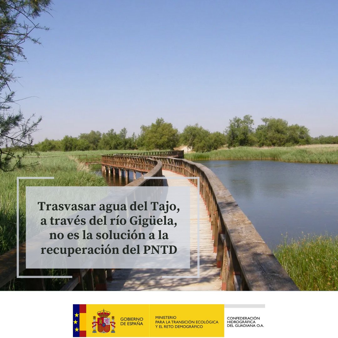 Trasvasar agua del Tajo, a través del río Gigüela, no es la solución a la recuperación del PNTD chguadiana.es/noticia/trasva…