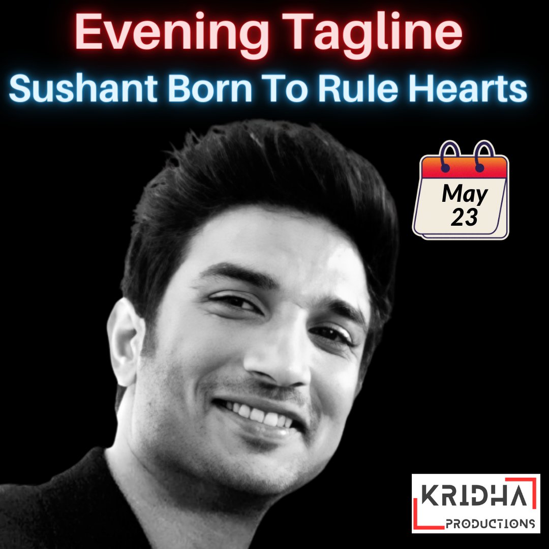 Sushant Born To Rule Hearts -Evening Tagline @withoutthemind @divinemitz