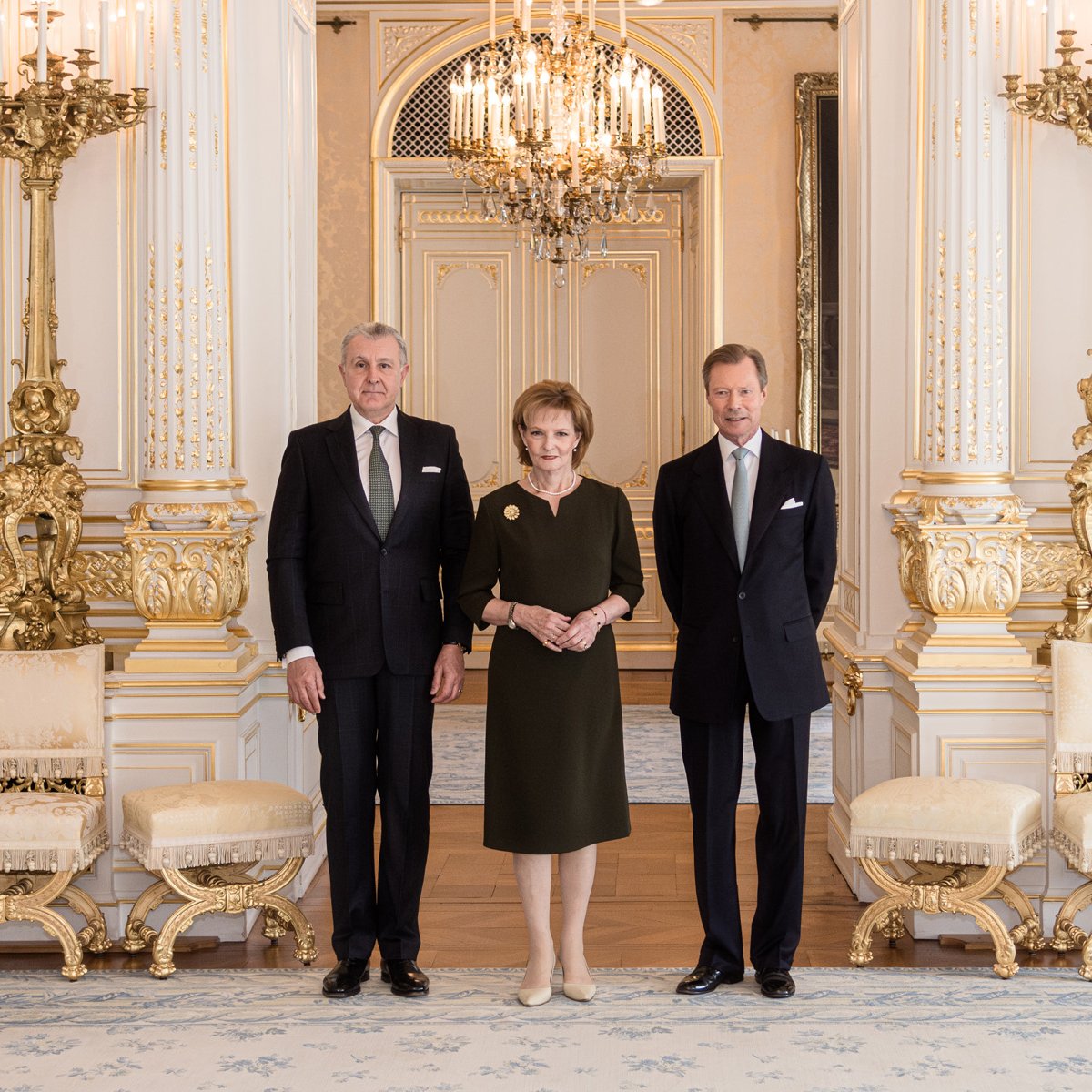 🇷🇴🇱🇺 S.A.R. le Grand-Duc s’est entretenu, ce jeudi, avec S.M. Margareta et S.A.R. le Prince Radu de Roumanie lors d’un déjeuner au Palais grand-ducal. ©MGD