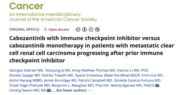 OncoDaily (@oncodaily) on Twitter photo Cabozantinib with or without PD-1/L1 inhibitors for metastatic clear cell renal cell carcinoma - <a href="/drenriquegrande/">Enrique Grande</a>
<a href="/MDAndersonNews/">MD Anderson Cancer Center</a> <a href="/JournalCancer/">ACS Journal Cancer</a> <a href="/ggebraelmd/">Georges Gebrael</a> <a href="/vinay_onc/">Vinay Mathew Thomas</a> <a href="/lihaoran/">Li Haoran, MD, PhD</a> <a href="/nsayeghmd/">Nicolas Sayegh, MD</a> <a href="/umangtalking/">Umang Swami</a> <a href="/neerajaiims/">Neeraj Agarwal, MD, FASCO</a> <a href="/maughanonc/">Benjamin L Maughan</a>
oncodaily.com/drugs/69364.ht…
#OncoDaily #Oncology Cabozantinib with or without PD-1/L1 inhibitors for metastatic clear cell renal cell carcinoma - <a href="/drenriquegrande/">Enrique Grande</a>
<a href="/MDAndersonNews/">MD Anderson Cancer Center</a> <a href="/JournalCancer/">ACS Journal Cancer</a> <a href="/ggebraelmd/">Georges Gebrael</a> <a href="/vinay_onc/">Vinay Mathew Thomas</a> <a href="/lihaoran/">Li Haoran, MD, PhD</a> <a href="/nsayeghmd/">Nicolas Sayegh, MD</a> <a href="/umangtalking/">Umang Swami</a> <a href="/neerajaiims/">Neeraj Agarwal, MD, FASCO</a> <a href="/maughanonc/">Benjamin L Maughan</a>
oncodaily.com/drugs/69364.ht…
#OncoDaily #Oncology