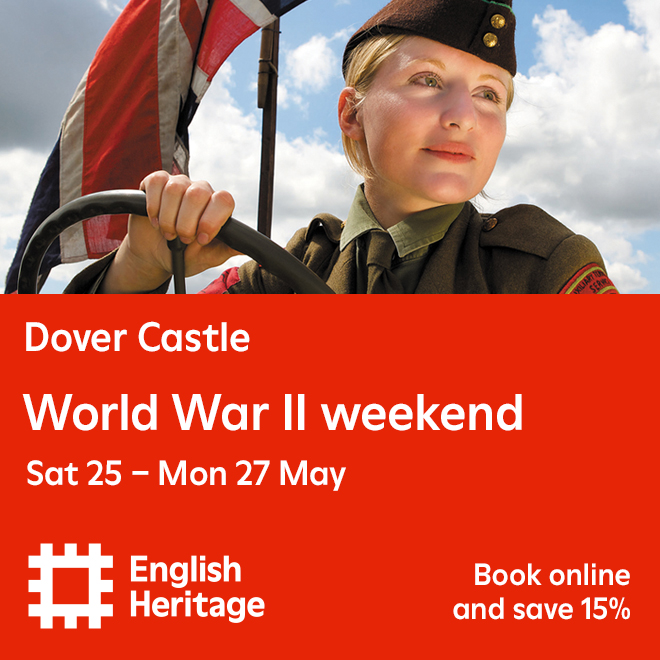 This bank holiday, head along to Dover Castle for their highly anticipated WWII Weekend! Dance along to vintage tunes, tackle their obstacle courses, and witness incredible pyrotechnic battle displays...we'll see you there! 🏰 @EHdovercastle 

bit.ly/44RaJCV