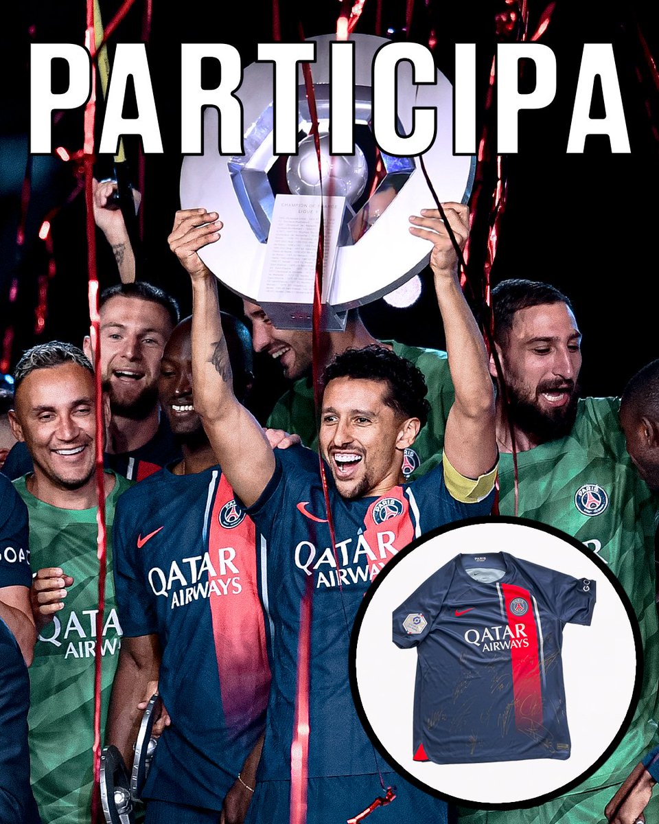 SORTEO FINAL DE COPA DE FRANCIA 🏆🇫🇷

Si quieres hacerte con la camiseta del Paris Saint-Germain firmada por los jugadores, sigue las instrucciones👇

🔃 Repost
👋 Sigue a <a href="/Ligue1_ESP/">Ligue 1 Español</a> 
💬 Comenta: 'LIGUE 1'

¡Buena suerte! 🍀