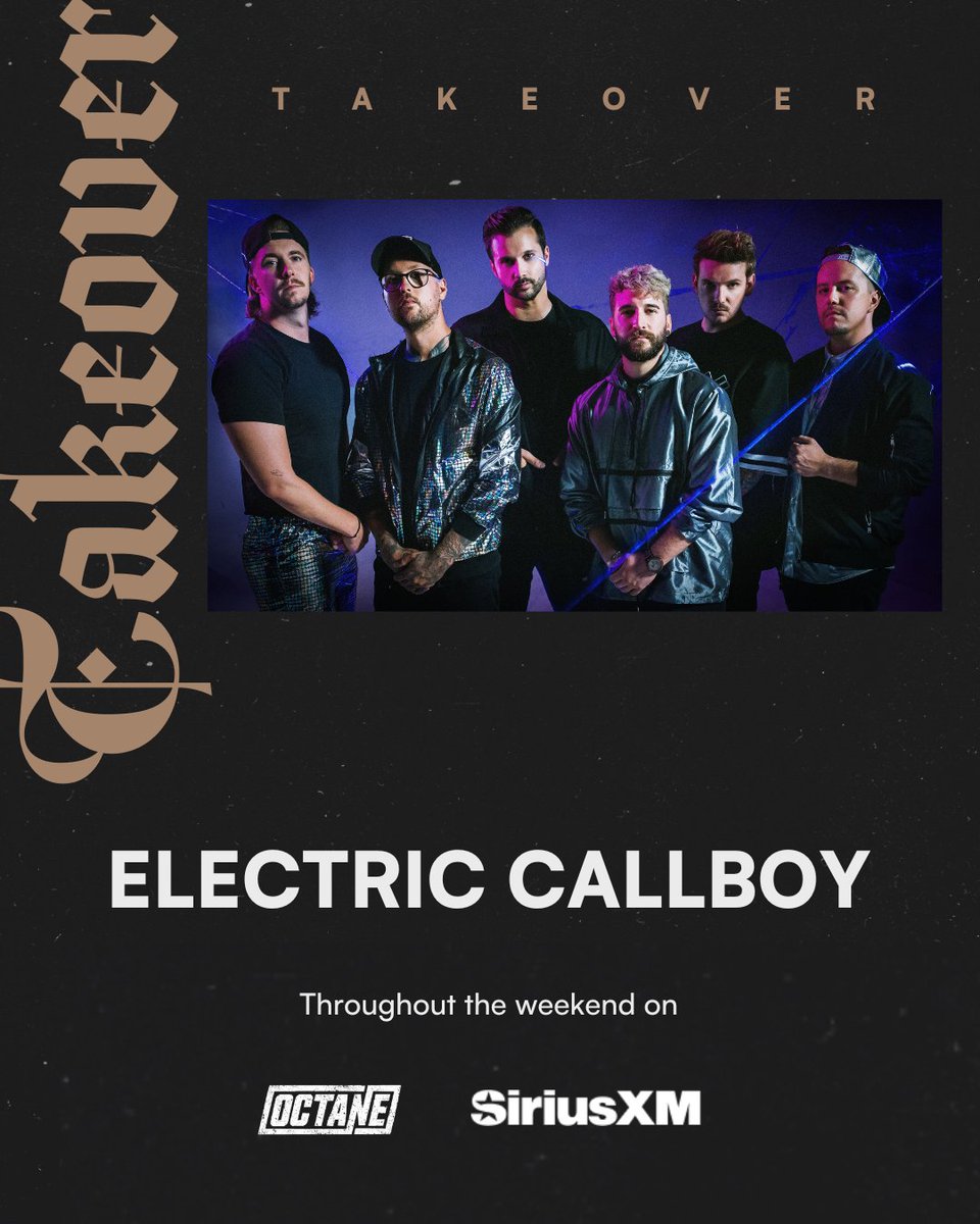 This weekend @ElectricCallboy are in control of Octane! Hear them introducing their music including the new song 'RATATATA' with @BABYMETAL_JAPAN! Plus they play some of their favorite hard rock every hour! Listen in the @SIRIUSXM app! sxm.app.link/ElectricCallboy