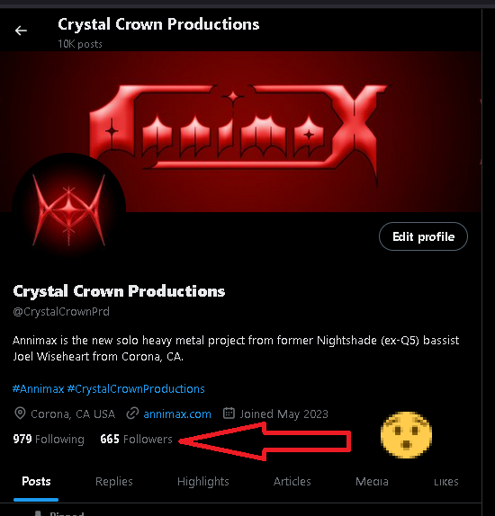 Okay, Annimax now has 665 followers... which one of you metalheads wants to be next???? 🤘😈 #HeavyMetal #HardRock #IndieMetal #IndieMusic #HornsUp