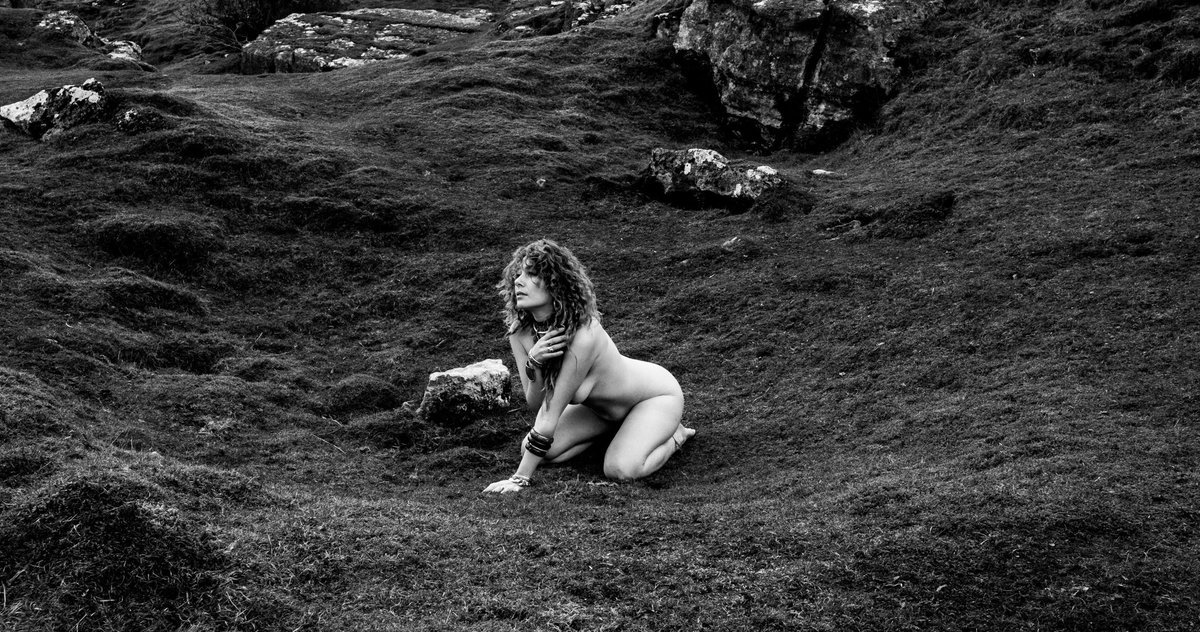 In the wilds with @_feraline_ - location shoot 2023 #naked #nakedlandscape #naturist