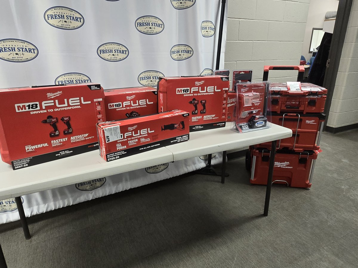 A BIG thank you to McGann Construction, Inc. and Patrick Holzem, for providing OFS with over $2,000 in Milwaukee Tools Milwaukee Tools through their Education Grant!