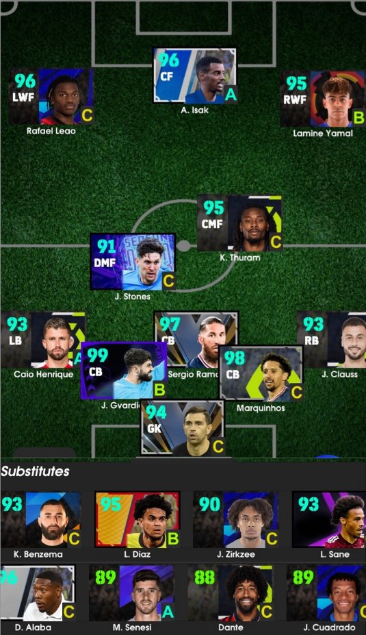 oommen96's tweet photo. New formation
#eFootball2024 #efootball #efootball24 #efootballmobile https://t.co/uVAkqj4x5o