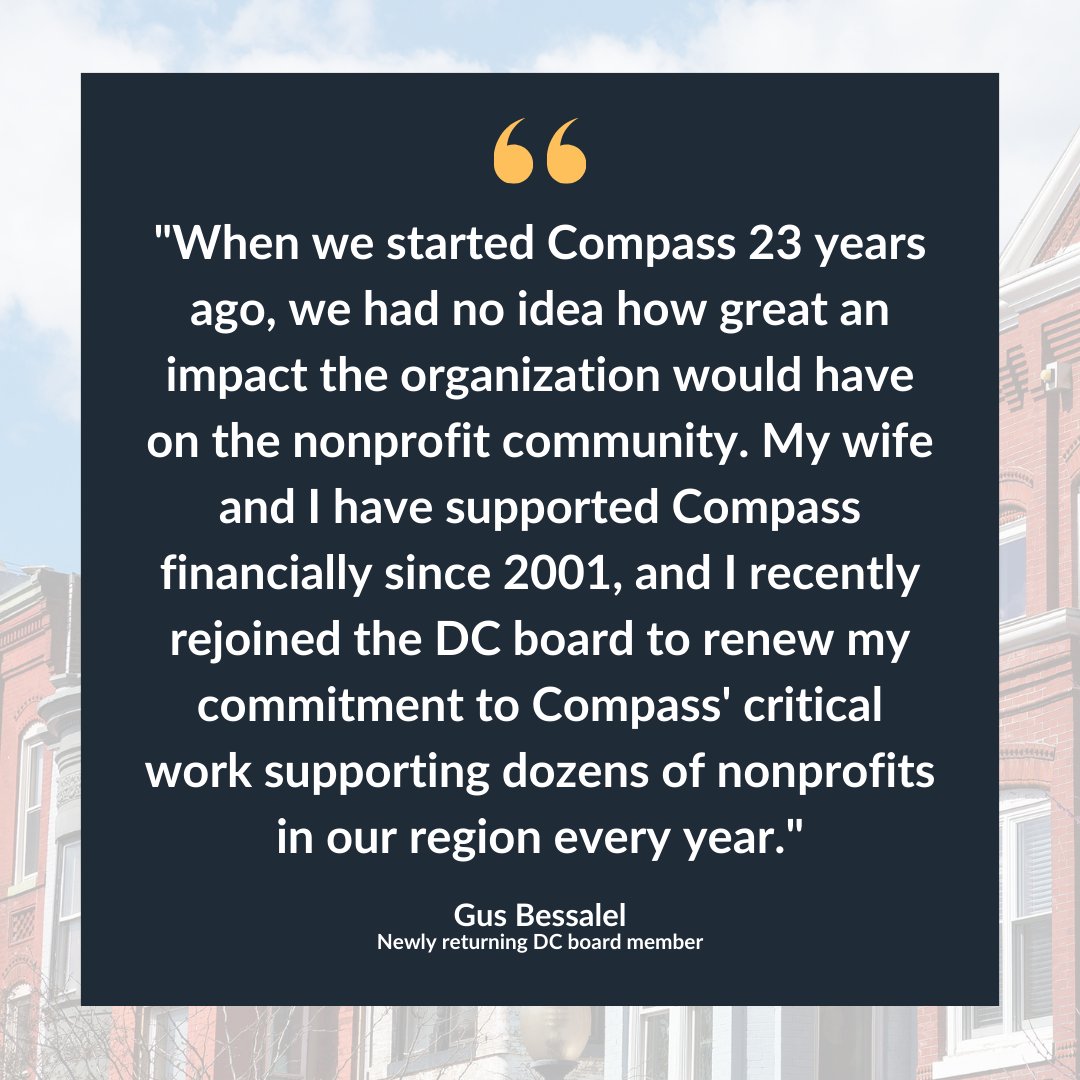 Welcome to our new DC board member, @gusbessalel! We're thrilled to once again welcome his wealth of knowledge, and we're excited to further our impact in #WashingtonDC
