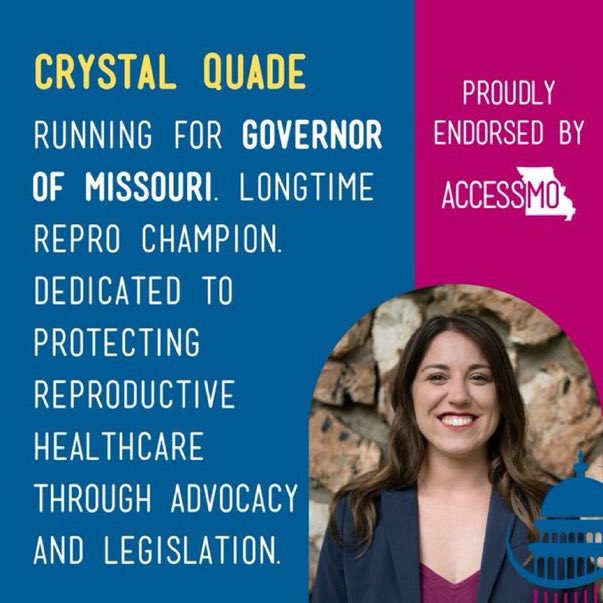 #DemVoice1 #USDemocracy @crystal_quade I’m supporting Crystal because I believe women have the right to make healthcare choices for themselves, and 12 year old girls should not be forced to carry their rapist’s child.