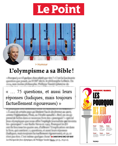 A découvrir dans <a href="/LePoint/">Le Point</a>, "Les Pourquoi des Jeux Olympiques" de <a href="/PhilippeVandel/">Philippe Vandel</a> ! 

➡️ Pour en savoir plus : brnw.ch/21wK4zU