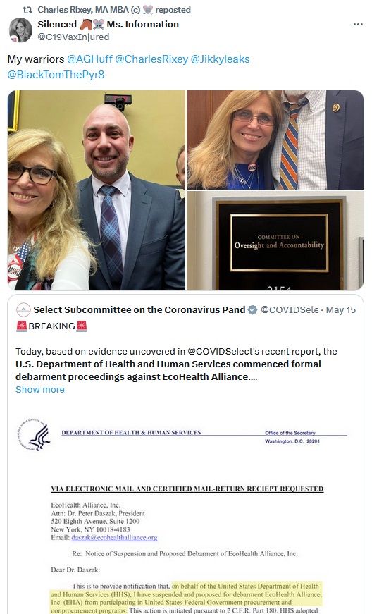 @alisonannyoung @rcfp @spj_tweets @PressClubDC @IRE_NICAR We've already commenced ensuring this bio-weapon's creators' appointments with justice. You'll know I was serious when we put away more. x.com/COVIDSelect/st… 11 days remain. (Say hi to my friends @AGHuff @CharlesRixey @C19VaxInjured btw.) ;p