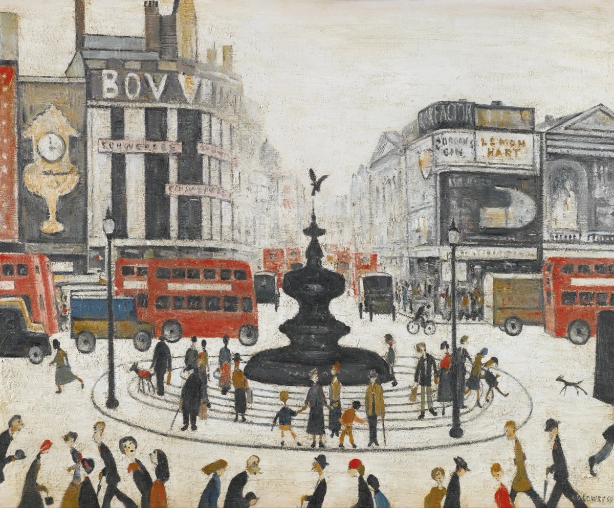 'Piccadilly Circus' (1960) by LS Lowry

(Private collection)